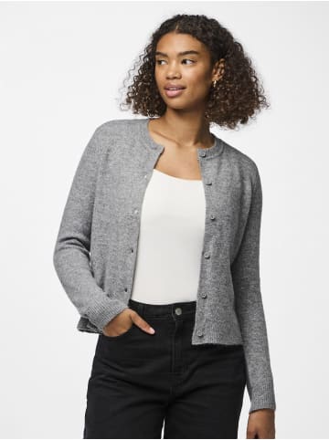 Pieces Strickjacke in Medium Grey Melange