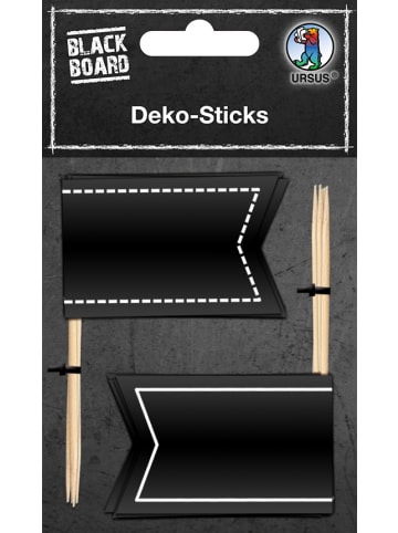 URSUS Blackboard Deko-Sticks  5,5 x 3,5 cm, 10St., schwarz - ab 3 Jahren