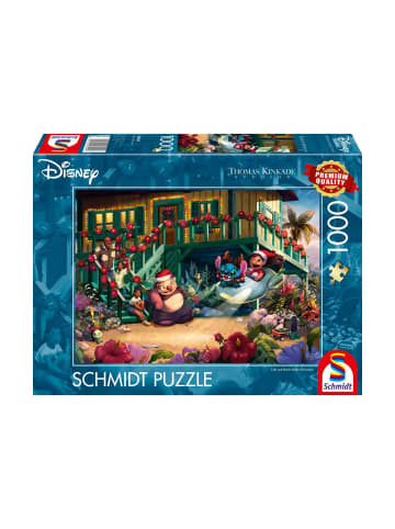 Schmidt Spiele Puzzle Thomas Kinkade Disney, Lilo and Stitch Aloha Christmas, 1000 Teile, ab 8J