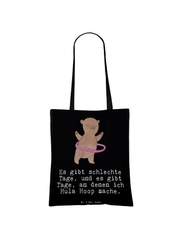 Mr. & Mrs. Panda Einkaufstasche Bär Hula Hoop mit Spruch in Schwarz