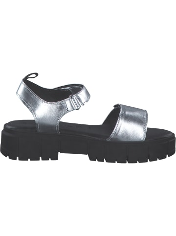 Tamaris Plateau-Pantoletten in Silver