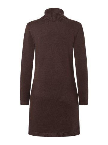 More & More kurzes, feminines Strickkleid in espresso brown