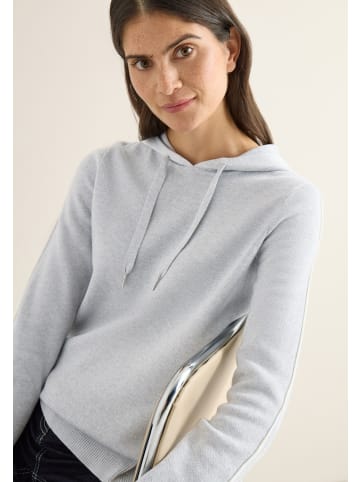Cecil Jacquard Hoodie mit Glitzer in Grau