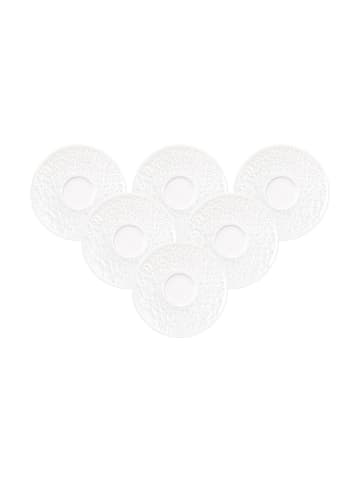 6er Set Kombiuntertassen Nori Home in Weiß ø 13,6 cm