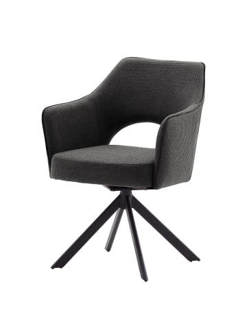 home24 Drehbarer Armlehnenstuhl Tustin in Anthrazit