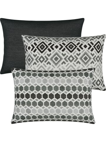 Erwin Müller Jacquard Kissenhülle 3er-Pack York in grau