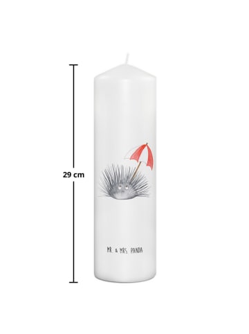 Mr. & Mrs. Panda Kerze Seeigel ohne Spruch in Weiß