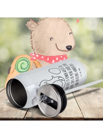 Mr. & Mrs. Panda Getränkedosen Trinkflasche Avocado Kern rollt m... in Weiß