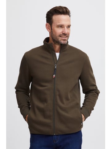 FQ1924 Sweatshirtjacke FQWilliam 21900560 Basic Sweatjacke mit Badge in Grün