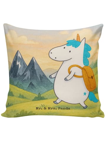 Mr. & Mrs. Panda Kissen 40x40 Einhorn Bergsteiger Design ohne Sp... in Weiß
