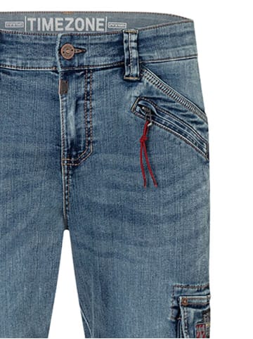 Timezone Cargo Hose gerader Schnitt normale Passform Zip-Fly in Hellblau