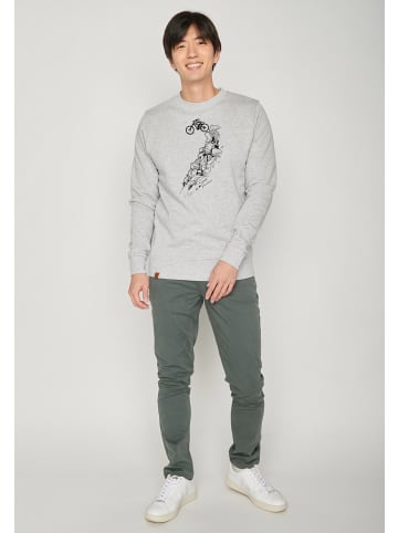 GreenBomb Sweatshirt Bike Rock Jump in Heidekraut Grau