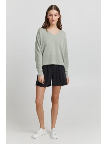 Oxmo V-Ausschnitt-Pullover OXKatla in Grau