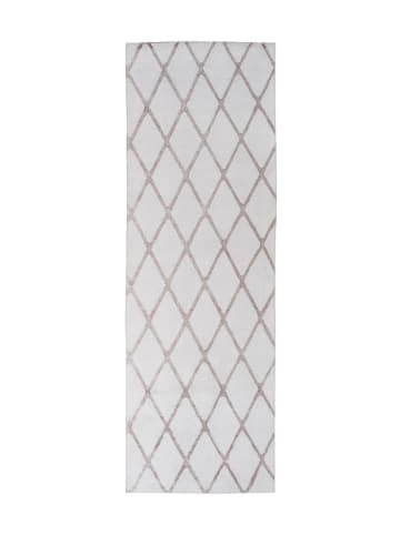 Teppich Boss Kurzflor Teppich Viktor 225 - Weiß / Taupe