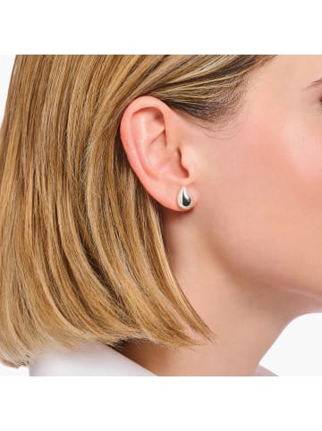 Thomas Sabo Tropfen-Ohrstecker Mit Organischer Form in silber