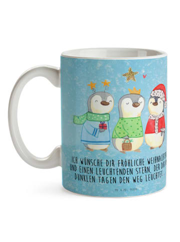 Mr. & Mrs. Panda Pott Winterzeit Heilige drei Könige mit Spruch in Eisblau