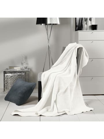 Erwin Müller Baumwolle Wohndecke 2er-Pack in weiß