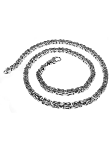 Schmuckador 4mm Königskette 80cm  - 585 Gold Weißgold in silber