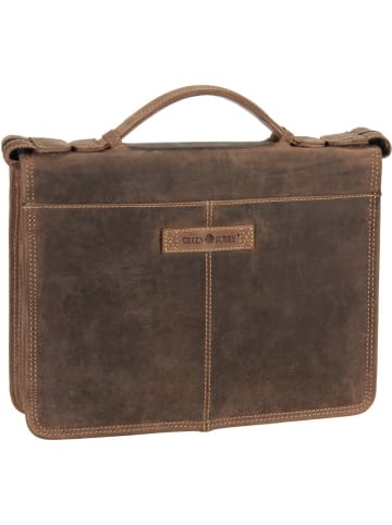 Greenburry Schreibmappe Vintage Business Planer in Sattelbraun