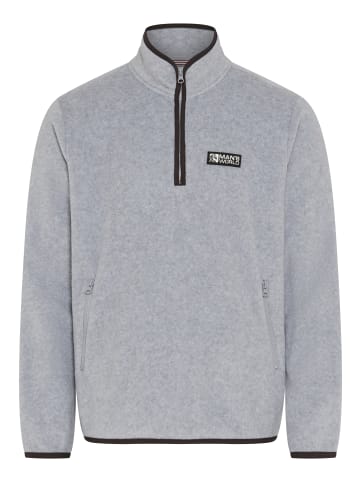 Man's World Fleecepullover in grau