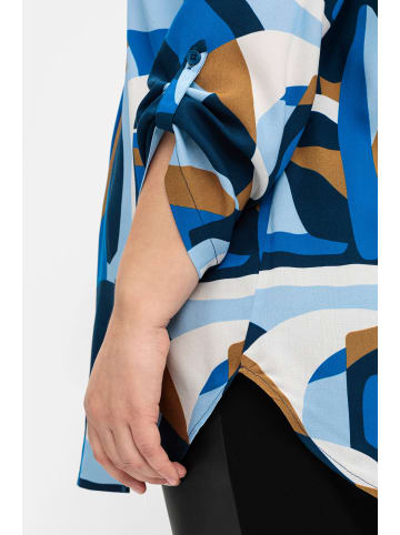 sheego Tunika in tiefblau-gemustert