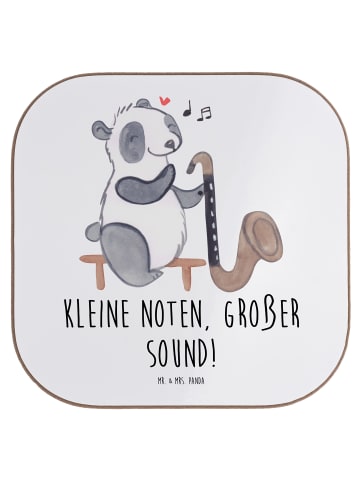 Mr. & Mrs. Panda Flaschenuntersetzer Bassklarinette Sound mit Sp... in Weiß