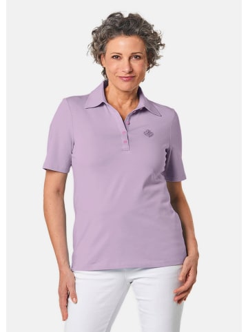 GOLDNER Stretchbequemes Poloshirt in flieder