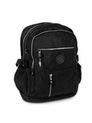 Bag Street Freizeitrucksack, Cityrucksack Nylon schwarz ca. 30cm breit ca. 38cm hoch
