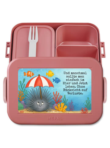 Mr. & Mrs. Panda MEPAL Bentobox Seeigel Design mit Spruch in Rot Pastell