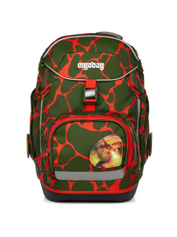 Ergobag Pack Schulrucksack Set 6-tlg. FeuerspeiBär 2025 in grün-rot