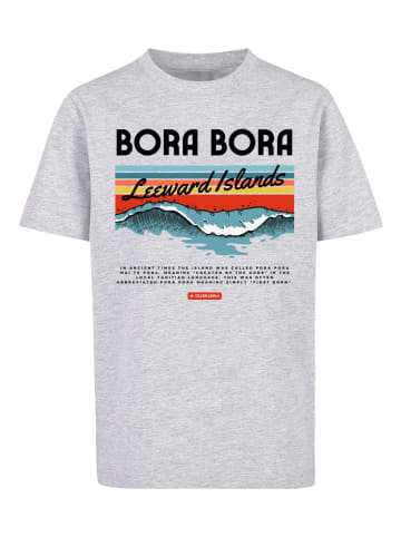 F4NT4STIC T-Shirt Bora Bora Leewards Island in grau meliert