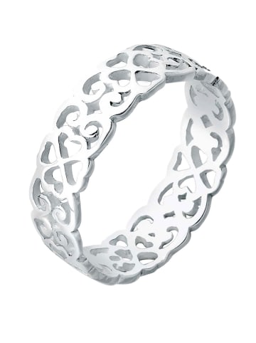 Elli Ring 925 Sterling Silber Kleeblatt, Ornament in Silber