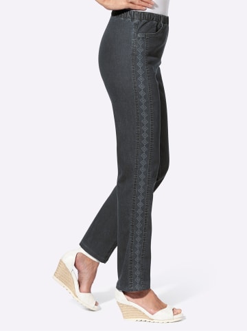 Sieh an! Schlupfjeans in anthrazit-grey-denim