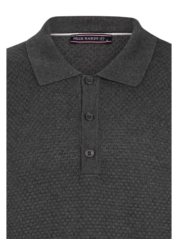 Felix Hardy Polo Kragen Strickpullover in Anthrazit