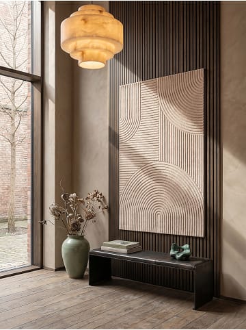 KADIMA DESIGN Kurzflorteppich, 15 mm hoch mit plastischem Halbkreis-Relief in Beige