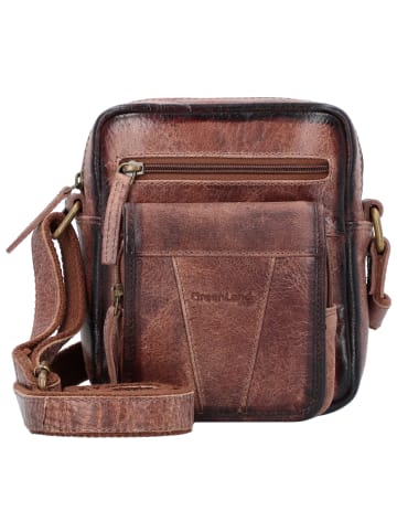 Greenland Nature Mascu & Line Umhängetasche Leder 20 cm brown