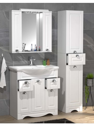 ebuy24 Badmöbelset CasaloXL Weiß 110 x 45 cm