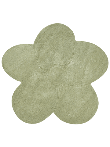 Beliani Kurzflor KOKKINI in Grün - (W) 140 x (L) 140 cm