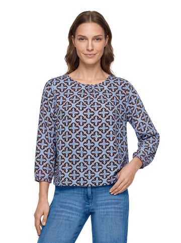 Betty Barclay Schlupfbluse langarm in Blau/Braun