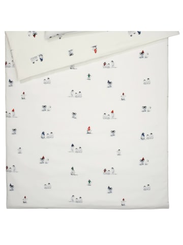 JOOP! Bettwäsche Pinguin Party Soft Flanell in Weiß