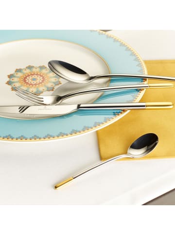 Villeroy & Boch 6er Set Tafellöffel Ella teilvergoldet 211 mm in silber-gold