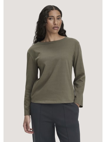 Hessnatur Hessnatur Heavy Jersey Longsleeve Relaxed aus reiner Bio-Baumwolle in silbergrün