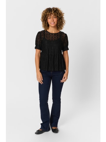Cream Kurzarm-Bluse CRRemi Feminine in Pitch Black