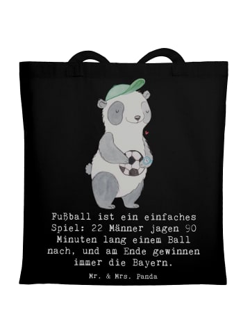 Mr. & Mrs. Panda Tragetasche Fußball Bayern mit Spruch in Schwarz