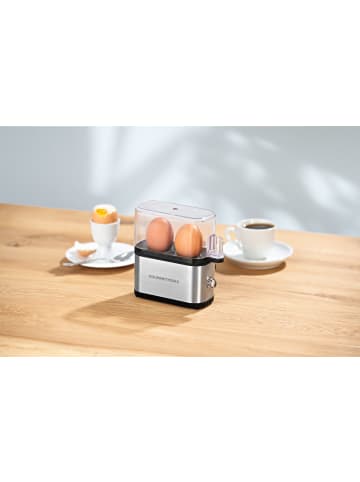 Gourmet Maxx Eierkocher Kompakt 2.0 250W schwarz/silber Silberfarben
