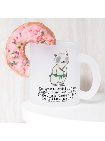 Mr. & Mrs. Panda Kaffeebecher Panda Jiu Jitsu mit Spruch in Transparent