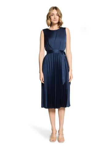 BETTY & CO Midikleid mit Plissee in Dunkelblau