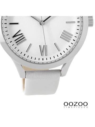 Oozoo Analog-Armbanduhr Oozoo Timepieces weiß groß (ca. 42mm)