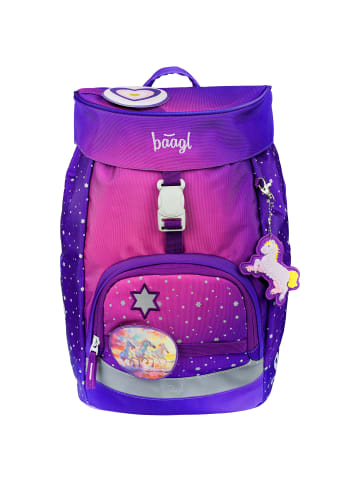 BAAGL 3-tlg. Set: Schulrucksack Airy in Violett Pferde-Herz