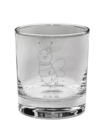 Mr. & Mrs. Panda Glas für Gin Biene Blume ohne Spruch in Transparent